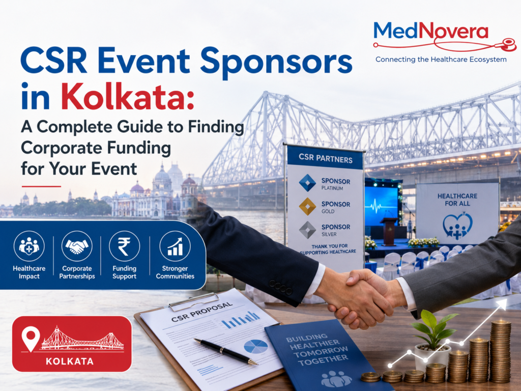 MedNovera CSR health camp organizer in Kolkata connecting corporate sponsors with healthcare awareness and diagnostic initiatives.